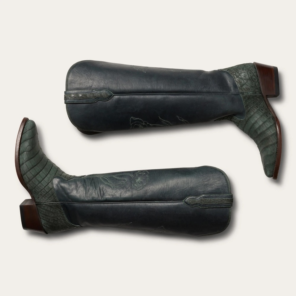 Tecovas The Abby by Kristopher Brock in Forest Green Crocodile Size 7 - Picture 10 of 11